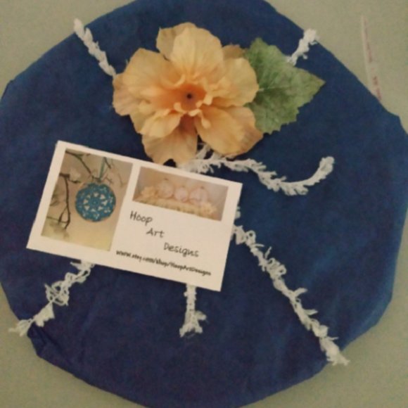 Earring Holder Display Jewelry Lace Embroidery Hoop Gift Womens Pin Board NWT - Picture 2 of 3